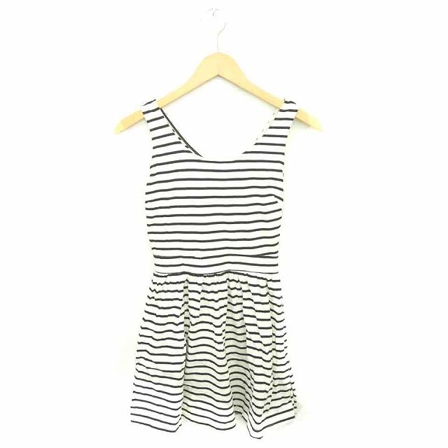中古 グレイル Grl ワンピース ひざ丈 ボーダー フレア 背あき カットオフ ノースリーブ M アイボリー ブラック 白 黒 Tt8 レディース ベクトル 古着 172 ブランド古着販売のベクトル 通販 Yahoo ショッピング