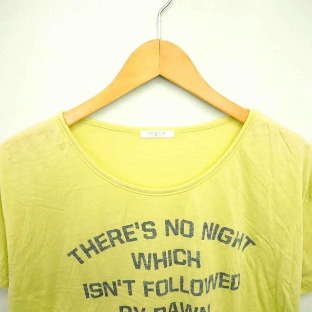 シネマクラブ CINEMACLUB Tシャツ カットソー 丸首 英字 プリント 半袖 