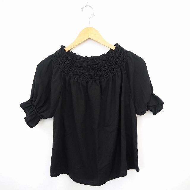中古 レトロガール Retro Girl シャツ ブラウス フリル 無地 シンプル オフホワイト 五分袖 ブラック 黒 Mt7 レディース 楽天市場