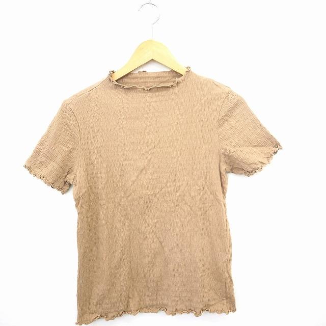 ジーユー Gu シャツ ブラウス シンプル 丸首 半袖 コットン 綿 L ベージュ Mt38 レディース 172 ブランド古着販売のベクトル 通販 Yahoo ショッピング