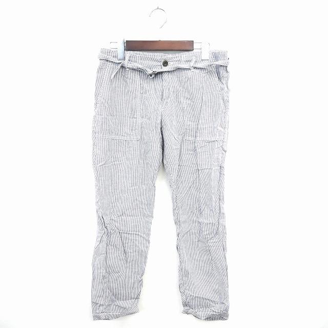 中古 ユニクロ Uniqlo パンツ ボトムス ストライプ ベルト 九分丈 M ネイビー グレー 紺 Mt2 レディース ベクトル 古着 172 ブランド古着販売のベクトル 通販 Yahoo ショッピング