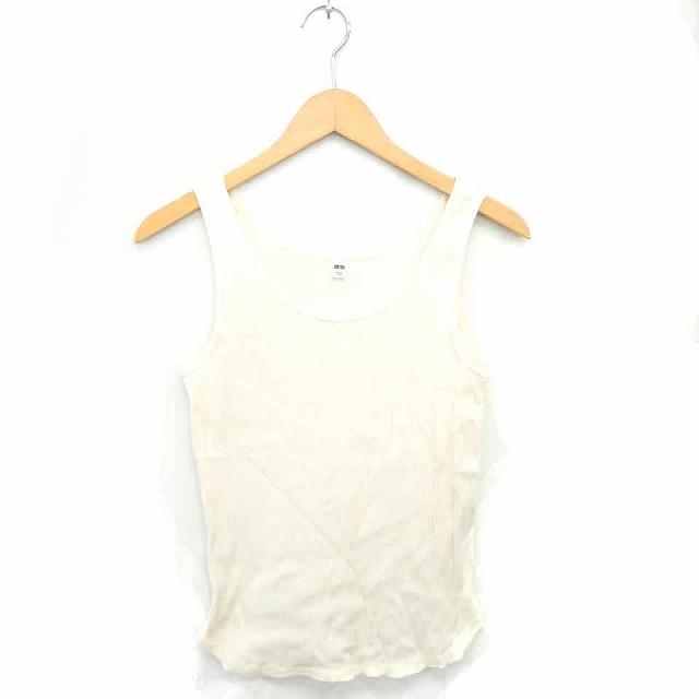 ユニクロ Uniqlo タンクトップ カットソー 丸首 無地 シンプル ノースリーブ L ベージュ 薄茶 Tt16 レディース 172 ブランド古着販売のベクトル 通販 Yahoo ショッピング