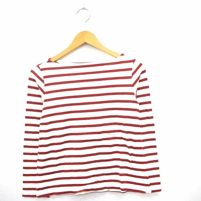 中古 ユニクロ Uniqlo Tシャツ カットソー ボーダー しましま ボートネック 長袖 コットン 綿 M アイボリー レッド 赤 Mt35 レディース ベクトル 古着 172 ブランド古着販売のベクトル 通販 Yahoo ショッピング