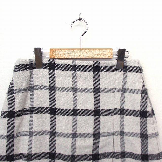 ⭐︎美品⭐︎CHANELニット ミニスカート グレー ユニクロ UNIQLO スカート 台形 ミニ チェック ウール混 67