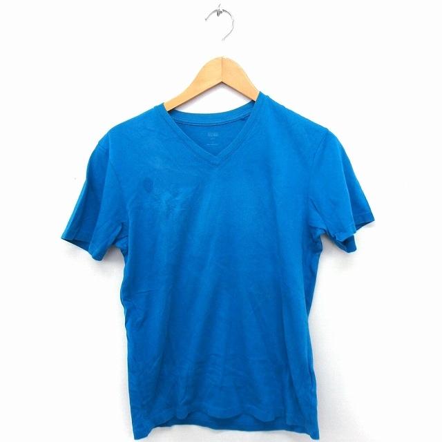 ユニクロ Uniqlo Tシャツ カットソー Vネック 半袖 コットン 綿 無地 シンプル S サックス Ft44 メンズ 172 ブランド古着販売のベクトル 通販 Yahoo ショッピング