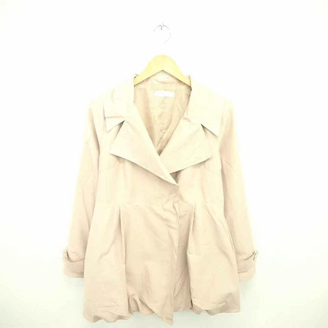 JINTY コート アウター スプリング チェスター ひざ丈 薄手 長袖 L
