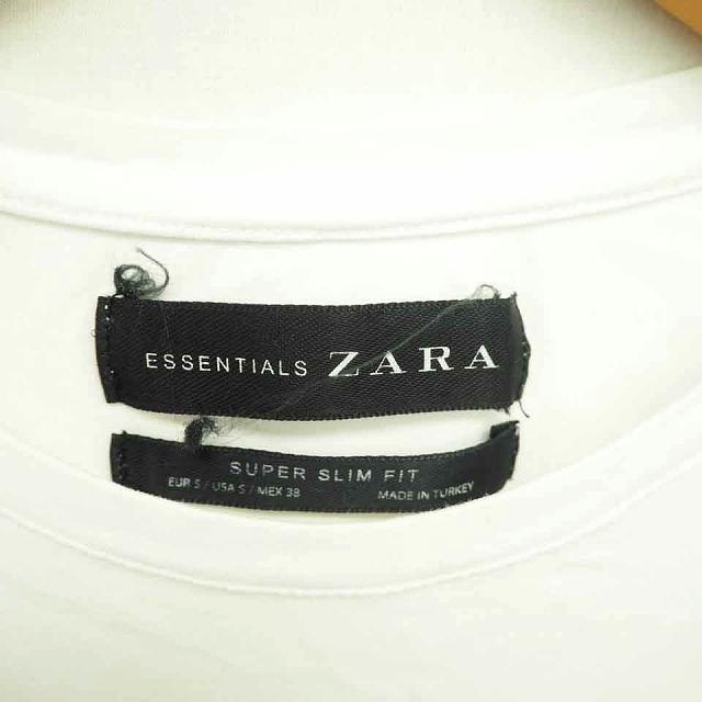 ZARA ザラ Tシャツ カットソー 丸首 無地 シンプル 半袖 S 白 ZARA ザラ Tシャツ カットソー 丸首 無地 シンプル 半袖 S 白