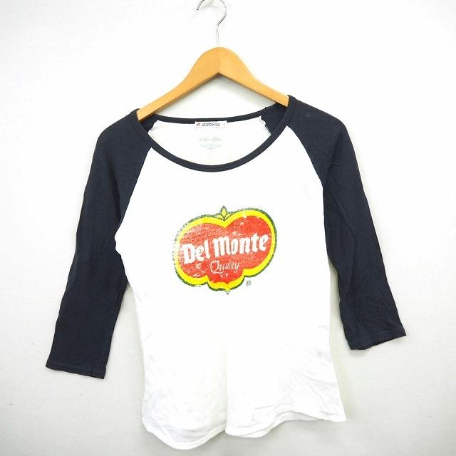 中古 ユニクロ Uniqlo Tシャツ カットソー 配色 Del Monte デルモンテ 丸首 長袖 コットン 綿 L ネイビー オフホワイト 紺 Mt レディース ベクトル 古着 172 ブランド古着販売のベクトル 通販 Yahoo ショッピング