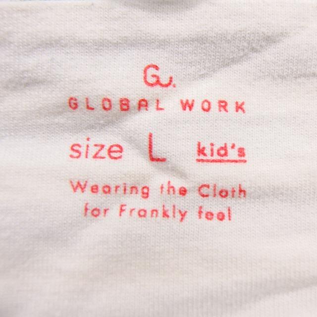 グローバルワーク GLOBAL WORK 子供服 Tシャツ カットソー 丸首 長袖 コットン ボーダー L グリーン アイボリー /HT15 キッズ｜vectorpremium｜03