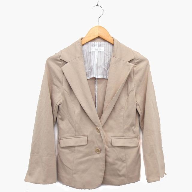 コルザ COLZA ジャケット アウター テーラード 長袖 無地 M ベージュ  