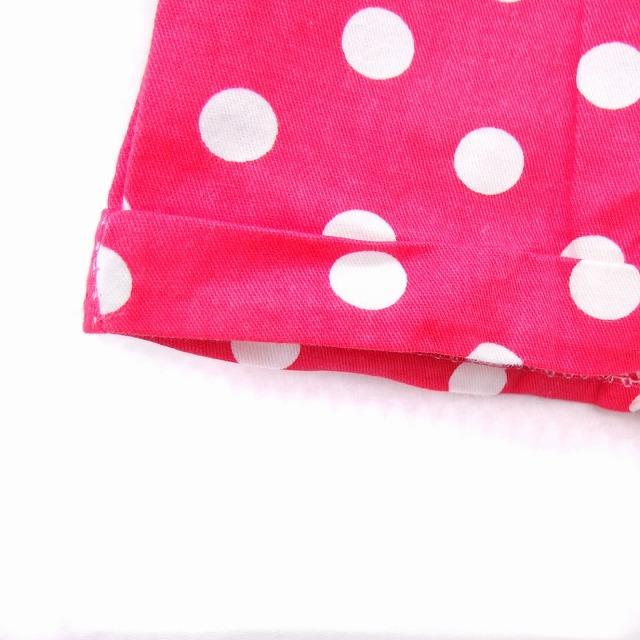 子供服 ズボン パンツ ショート コットン 綿 水玉模様 ドット ピンク