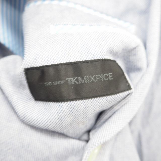 激安通販新作 ジャケット Tk Mixpice 中古 タケオキクチ ミクスパイス Tk M 中古 タケオキクチ ミクスパイス Tk Mixpice ジャケット アウター テーラード 総柄 シンプル ノッチドラペル 長袖 コットン 綿 ブルー 青 ベクトル 古着 Www Threeriversofs Com