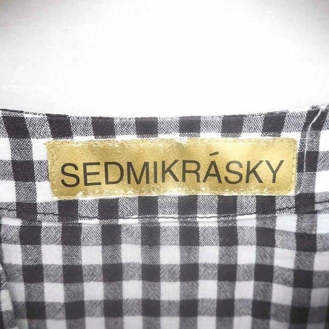 セドミックラスキー Sedmikrasky ワンピース ロング チェック キーネック 薄手 麻 リネン混 ブラック ホワイト 黒 白 Tt23 172 ブランド古着販売のベクトル 通販 Yahoo ショッピング