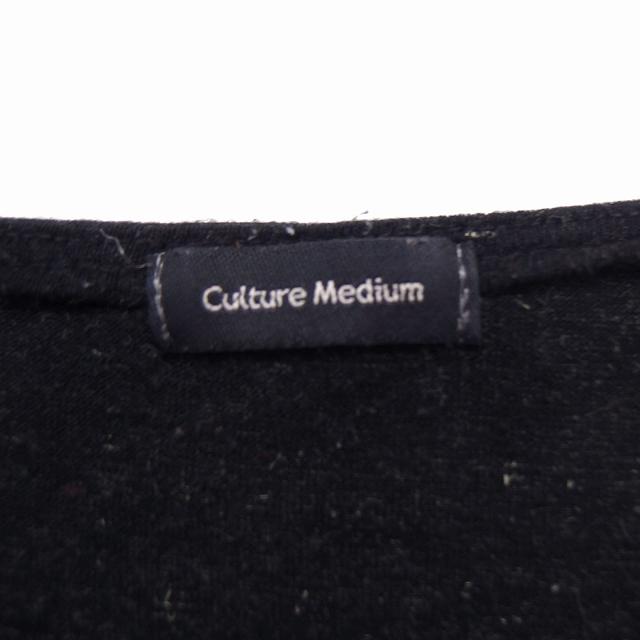 カルチャーミディアム CULTURE MEDIUM カットソー ニット スパンコール装飾 Vネック フレンチスリーブ ウール混 黒 /FT29 レディース｜vectorpremium｜03