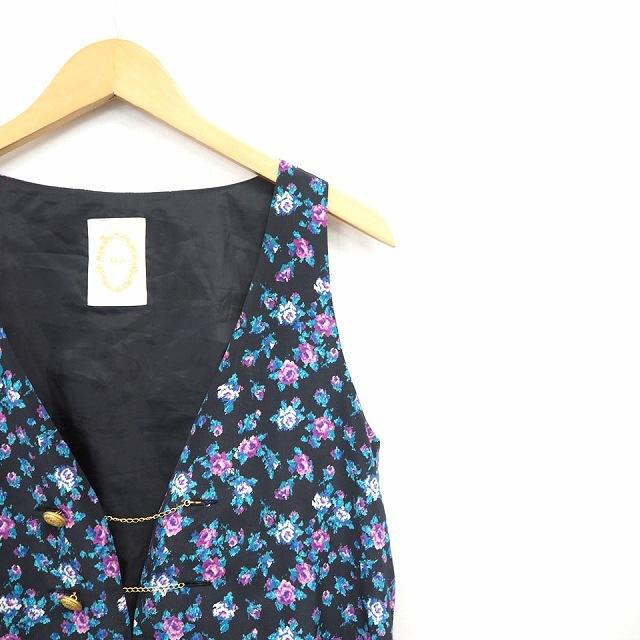 カージュ Khaju サロペット オールインワン 花柄 Vネック ミニ 