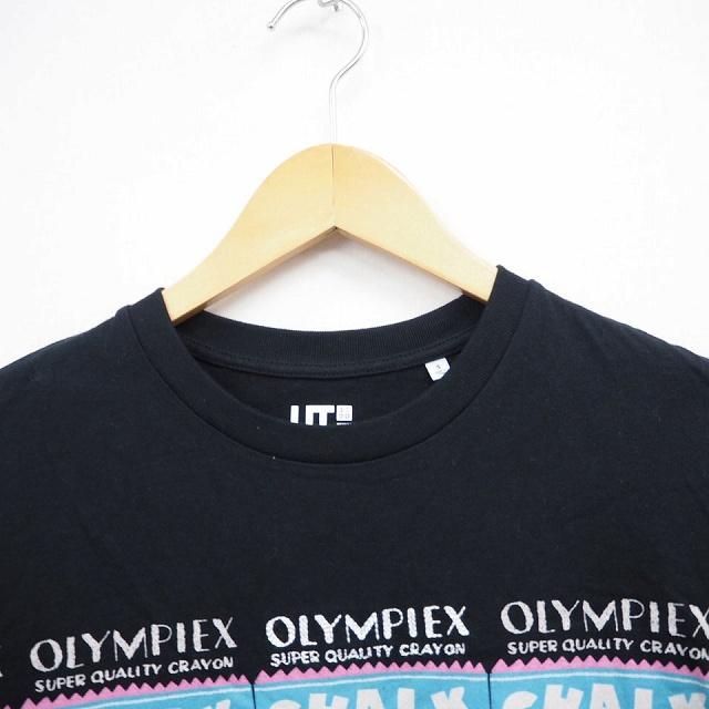 ユニクロ UNIQLO Tシャツ カットソー 英字 文字プリント 丸首