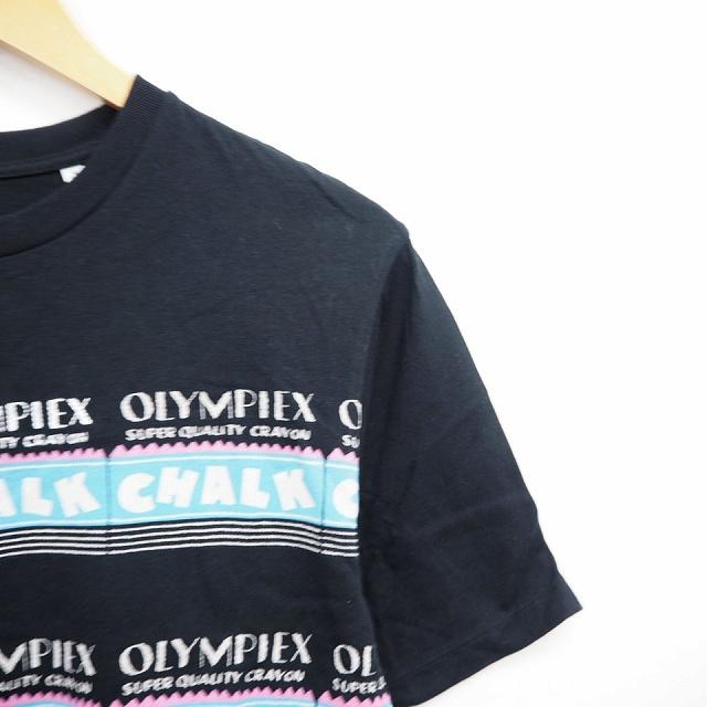 ユニクロ UNIQLO Tシャツ カットソー 英字 文字プリント 丸首 半袖 