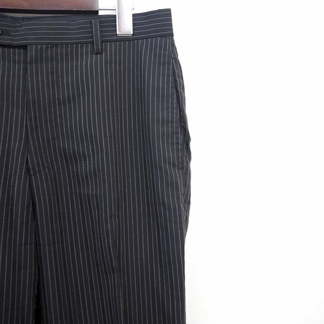 【新品・未使用】muta ストライプパンツ ブラックL ストライプワイドスラックス | ファッション通販サイト NUGU