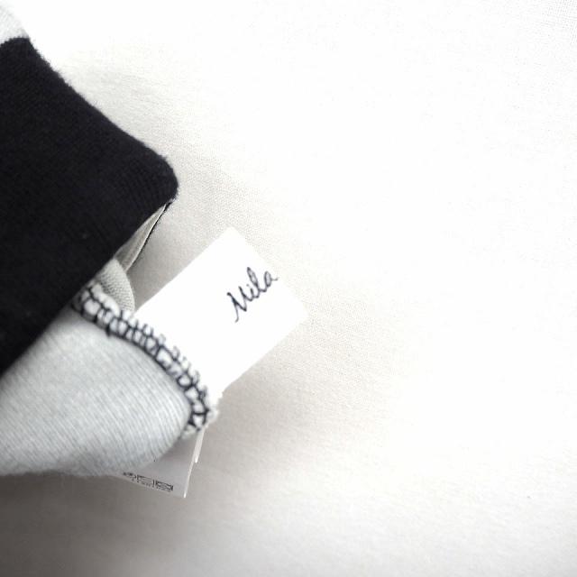 ミラオーウェン Mila Owen タイトスカート ひざ丈 ボーダー F グレー  