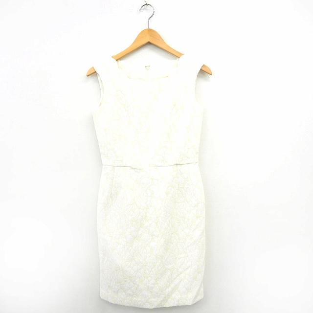 中古 デビュー ド フィオレ Debut De Fiore ワンピース 花柄 丸首 ひざ丈 袖なし ノースリーブ ウール 36 ライトイエロー 薄黄 レディース ベクトル 古着 172 ブランド古着販売のベクトル 通販 Yahoo ショッピング