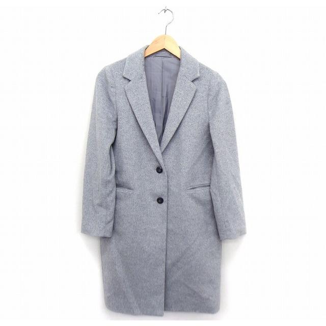 未使用級 ユナイテッドトウキョウ チェスターコート 比翼ボタン グレー L □ UNITED ARROWS TOKYO ユナイテッドアローズ チェスターコート 長袖