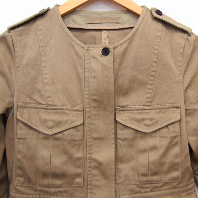 【美品】トゥモローランド　マカフィー　ジャケット　34 トゥモローランドMACPHEEマカフィー ノーカラージャケットキャメル
