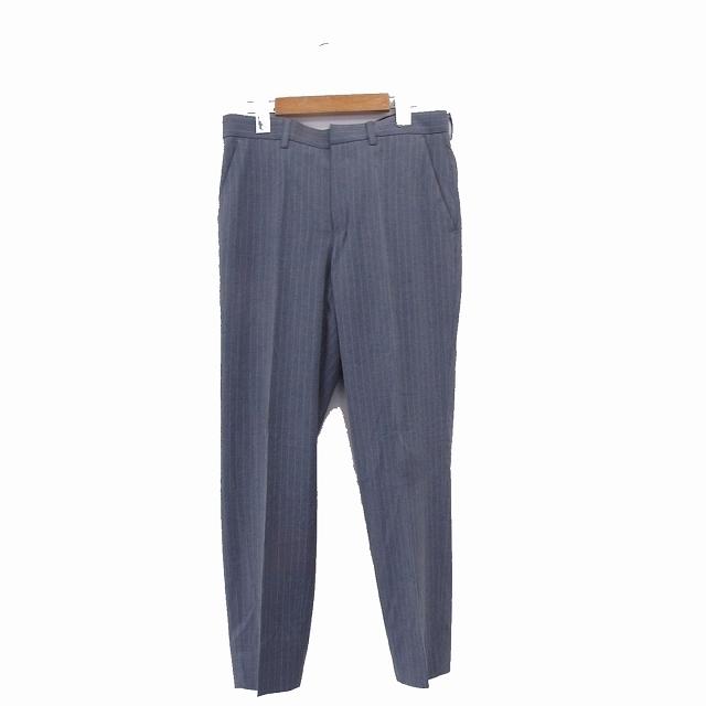 70 Off 中古 ジーユー Gu パンツ スラックス ボトムス ストライプ S グレー 灰 Kt4 メンズ ベクトル 古着