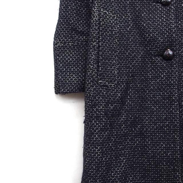 パンソー Pinceau スタンドカラー ロング コート アウター 柄 シングル 