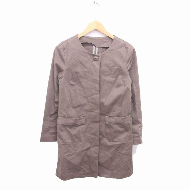 イノウェーブ innowave コート アウター ノーカラー ミドル 比翼仕立て