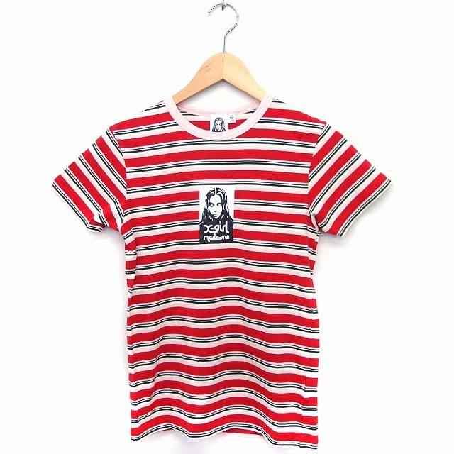 エックスガール X Girl ボーダー ロゴ Tシャツ カットソー 丸首 半袖 コットン 綿 M レッド 赤 ピンク Ft27 レディース 172 ブランド古着販売のベクトル 通販 Yahoo ショッピング