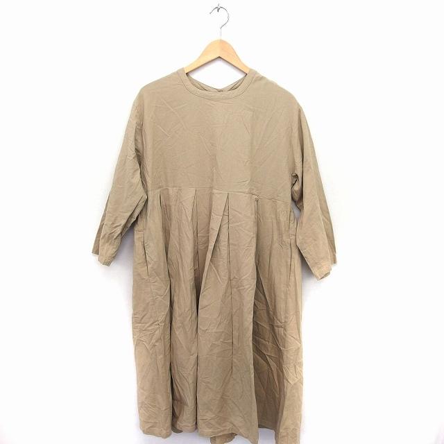 中古 メルローイキュウ Merlot Ikyu ロング ワンピース 背あき 長袖 ゆったり 無地 コットン 綿 ベージュ Ft8 レディース ベクトル 古着 172 ブランド古着販売のベクトル 通販 Yahoo ショッピング