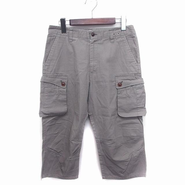 23区 オンワード樫山 DEUX カーゴ クロップド パンツ 無地 コットン 綿