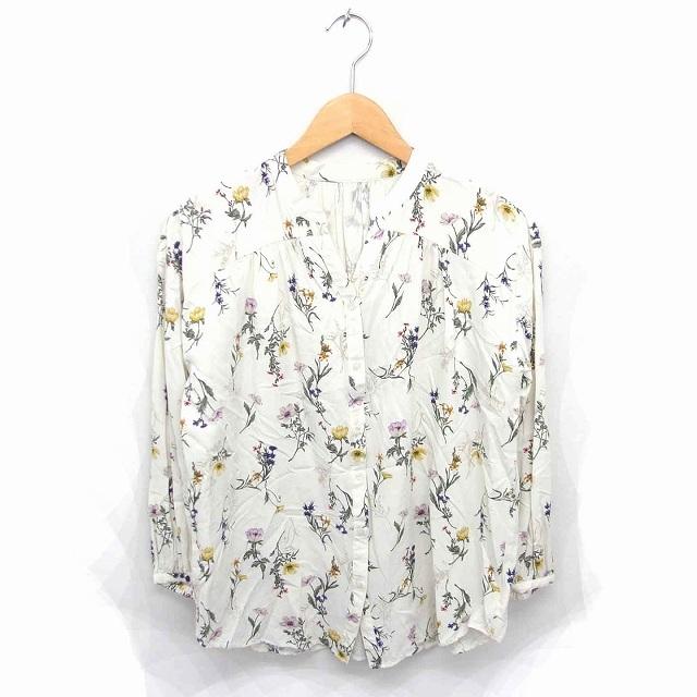 中古 グローバルワーク Global Work シャツ ブラウス ノーカラー 花柄 薄手 長袖 S アイボリー グリーン 緑 Tt28 レディース ベクトル 古着 172 ブランド古着販売のベクトル 通販 Yahoo ショッピング