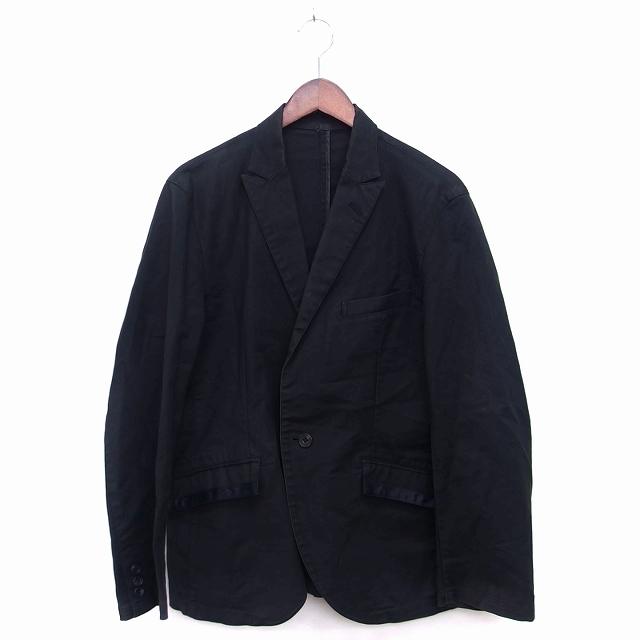 中古 タケオキクチ Takeo Kikuchi テーラード ジャケット シングル コットン 綿 無地 シンプル 切替 2 ブラック 黒 Ht5 メンズ ベクトル 古着 172 ブランド古着販売のベクトル 通販 Yahoo ショッピング