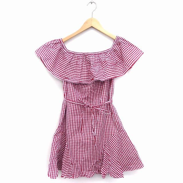 ミーア MIIA ギンガムチェック ワンピース ノースリーブ ラバティン  