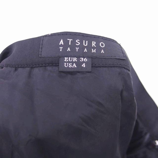 アツロウタヤマ ATSURO TAYAMA プリーツ スカート 膝下丈 総柄 薄手