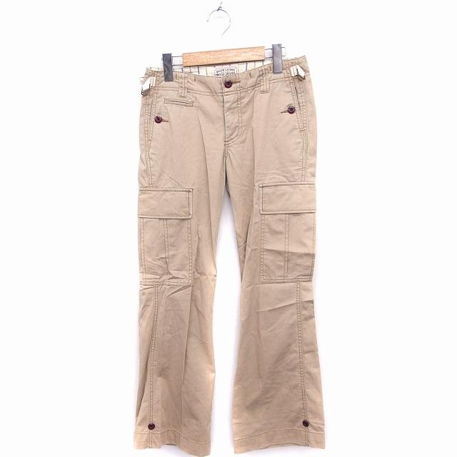 中古 ポロジーンズ ラルフローレン Polo Jeans 国内正規品 カーゴ パンツ ローライズ ブーツカット コットン 綿 2 ベージュ Ft5 レディース 最新な