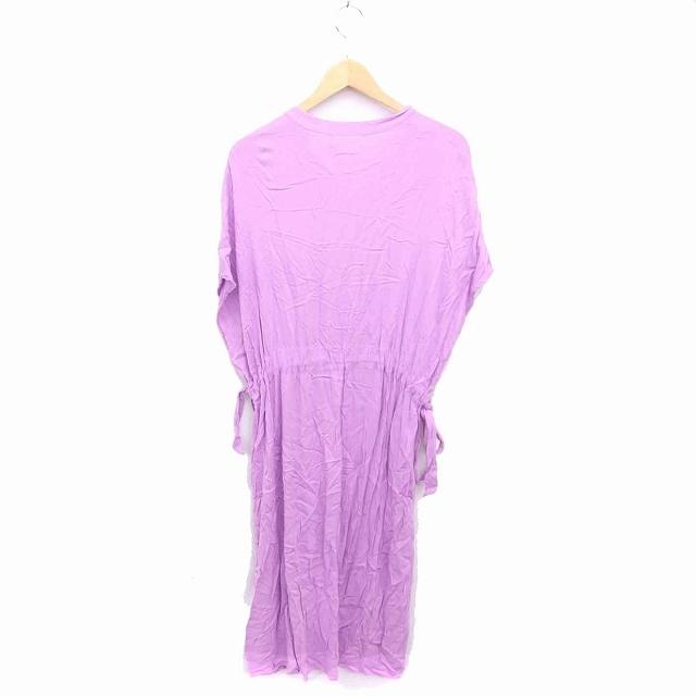オメカシ Omekashi ワンピース ロング Vネック プルオーバー 薄手 半袖 紫 ライトパープル Tt39 レディース 172 ブランド古着販売のベクトル 通販 Yahoo ショッピング