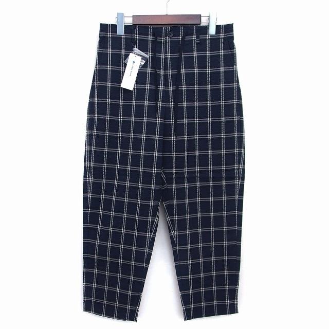 未使用品 グローバルワーク Global Work ソロテックス Solotex タグ付き テーパード パンツ 綿混 チェック 柄 M ネイビー Ht14 メンズ 172 ブランド古着販売のベクトル 通販 Yahoo ショッピング