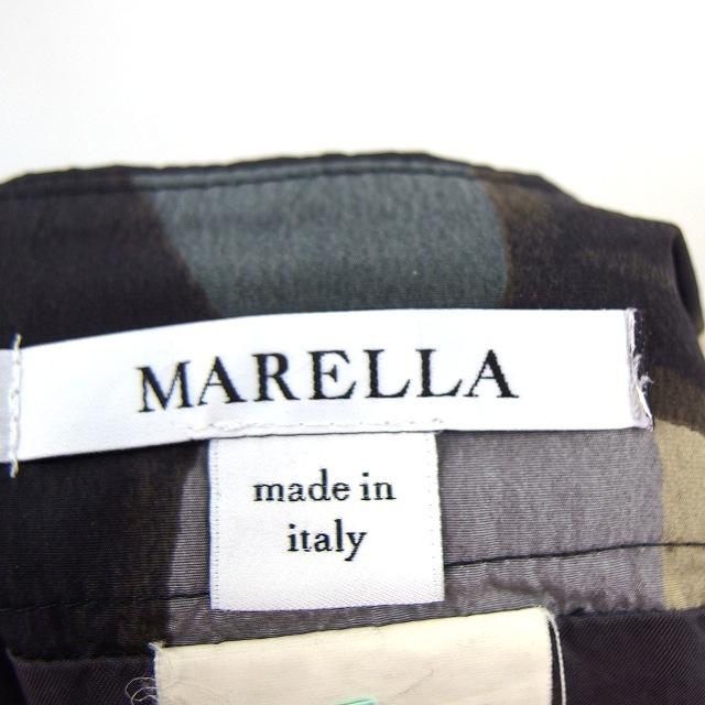 マレーラの台形スカート　新品タグ付き マレーラ MARELLA 台形 スカート 膝上 ミニ シルク混 総柄