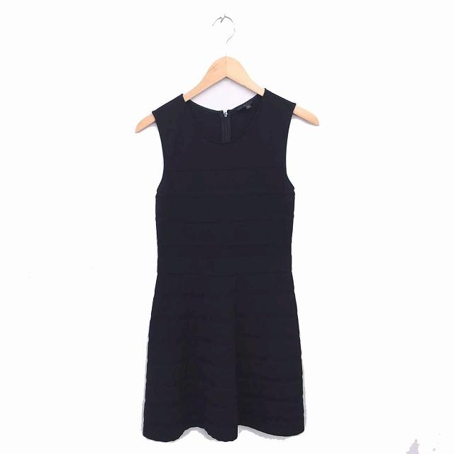 新品 セオリー プリーツ ワンピース 2 ブラック ノースリーブ レイヤード