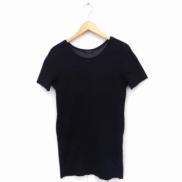 初回限定 中古 フローレント リラックス Florent Relax Tシャツワンピース 半袖 ひざ丈 丸首 無地 切りっぱなし ブラック 黒 Ft48 レディース ベクトル 古着 Iqads Com Au