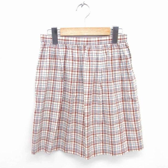 イーストボーイ EAST BOY 台形 スカート ミニ チェック 薄手 バック  