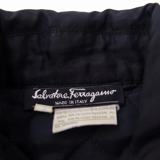 サルヴァトーレフェラガモ Salvatore Ferragamo キルティング ジャケット アウター 総柄 アニマル S ブラック 黒 /FT15 レディース｜vectorpremium｜03