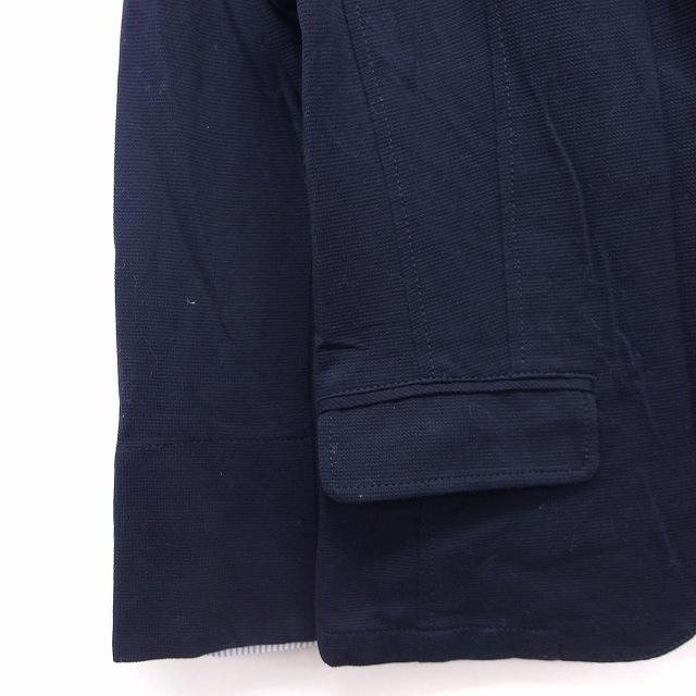 自社製の-ベアトリス BEATRICE ノーカラー ジャケット アウター 七分袖 綿 38 ネイビー 紺 /FT36 レディース• 