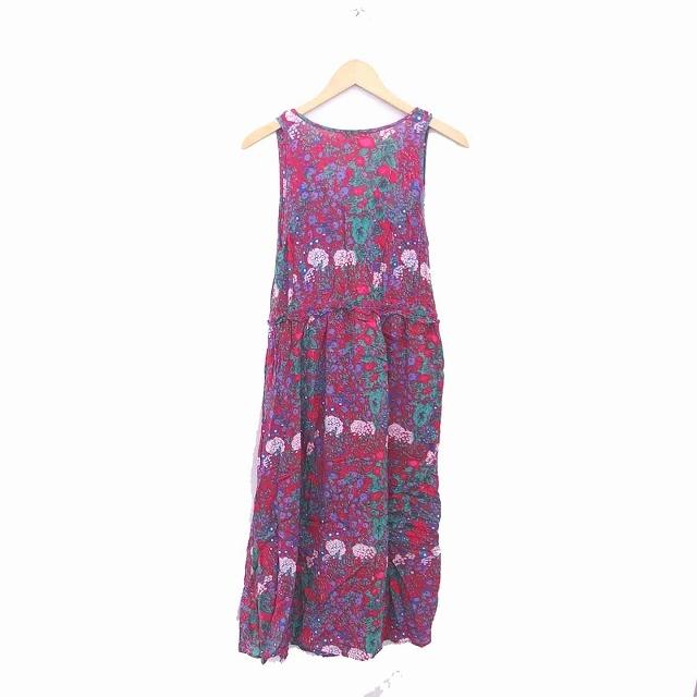 カージュ Khaju ワンピース ロング 花柄 ハーフボタン プルオーバー