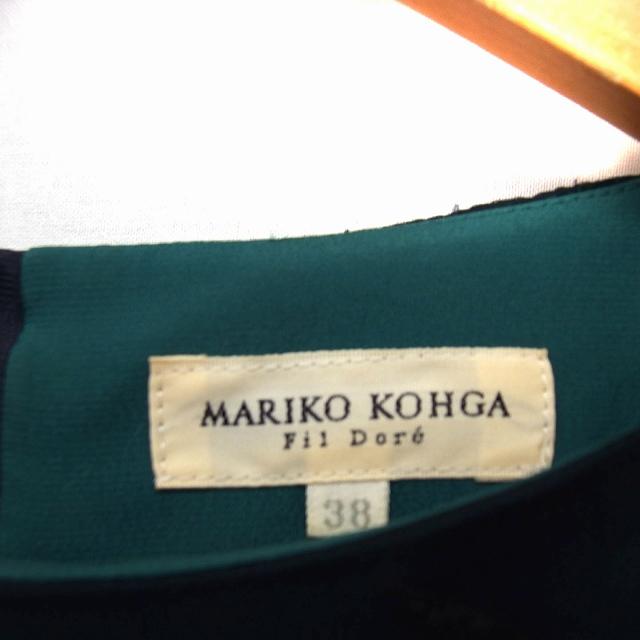 マリココウガ MARIKO KOHGA ワンピース Aライン ロング 総柄 薄手 透け 