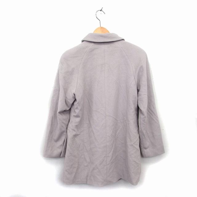 Justmerry ステンカラー コート アウター アンゴラ ミディ丈 無地 M〜L