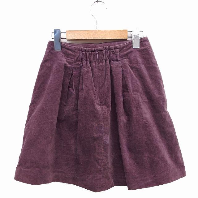 美品　アンダースカート UNDERCOVER 紫色 刺繍 フレアミニスカート リリーブラウン Lily Brown フレア スカート ミニ ベロア 無地 F