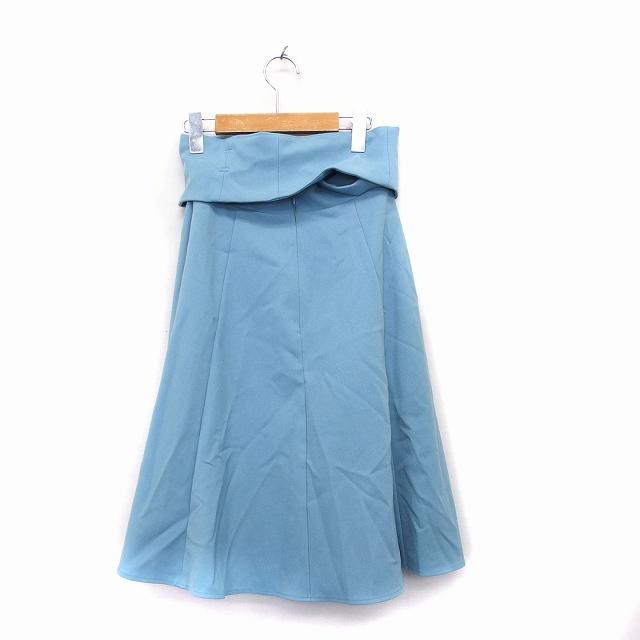 JUGLITTY 青 フレアスカート ロング ジャスグリッティー JUSGLITTY スカート フレア ロング 無地